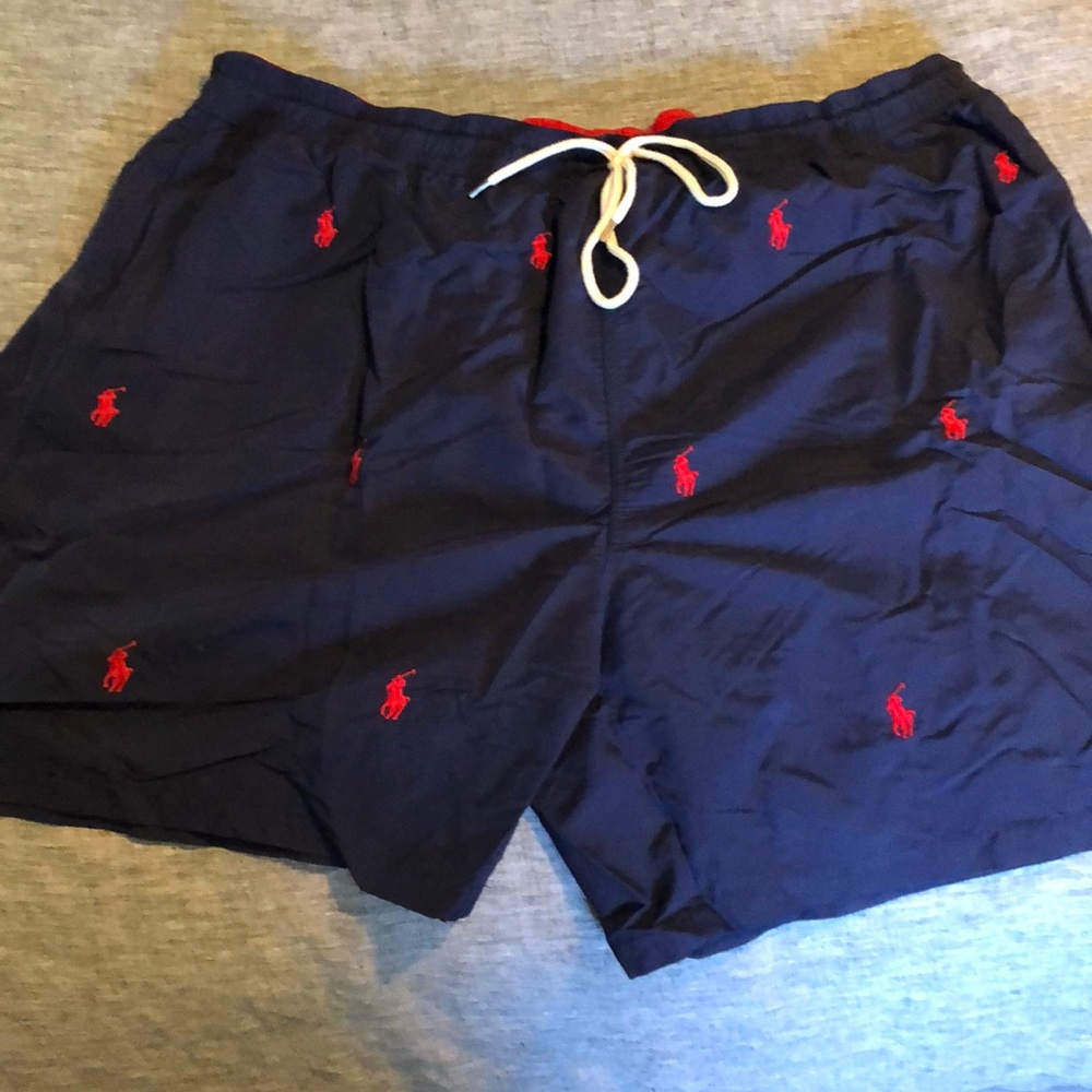 Ralph Lauren navy bathing suit big and tall